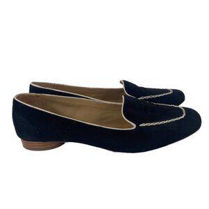 Bernardo Black White Leather Flats Size 8.5M